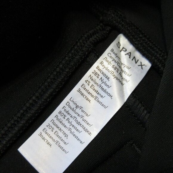 NWT SPANX 20252R The Perfect Pant in Black Knit Ponte Hi-Rise Flare XL x 32 - Picture 7 of 10